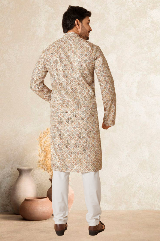 ABHIRNAV MULTY COLOUR PRINTED KURTA FOR MEN