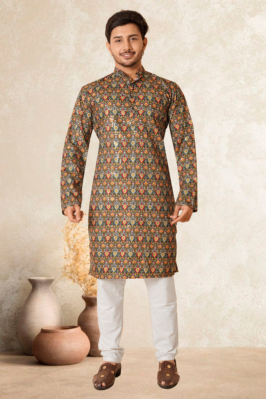 ABHIRNAV RANGOLI COLOUR PRINTED KURTA FOR MEN