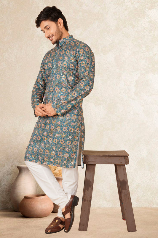 ABHIRNAV RANGOLI COLOUR PRINTED KURTA FOR MEN