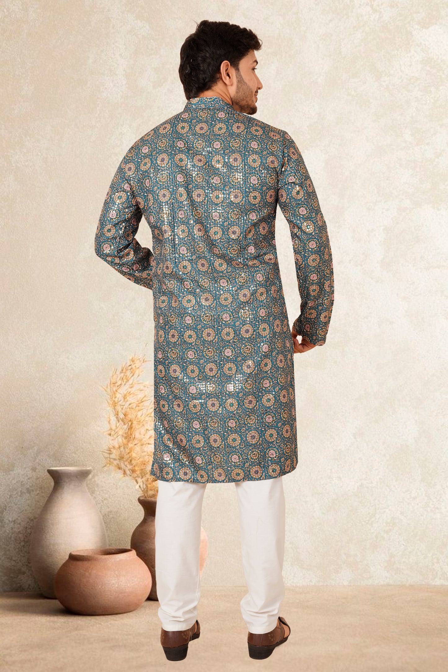 ABHIRNAV RANGOLI COLOUR PRINTED KURTA FOR MEN