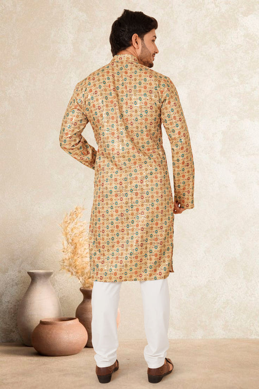 NIMBOOZ COLOUR PRINTED KURTA FOR MEN