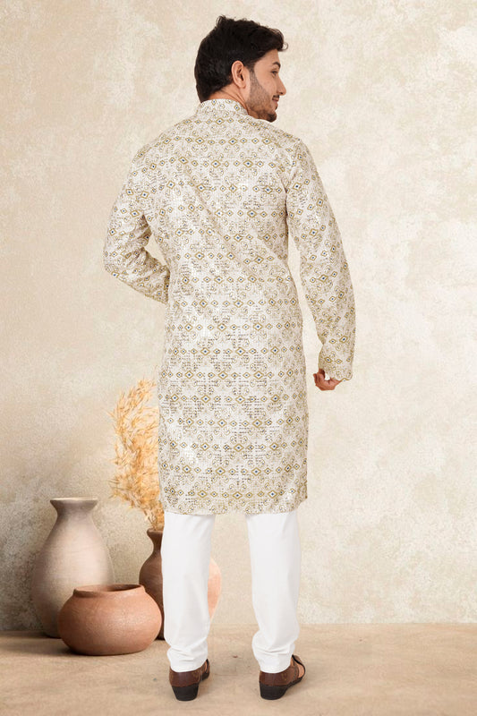 NIMBOOZ COLOUR PRINTED KURTA FOR MEN