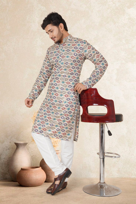NAVLEE COLOUR PRINTED KURTA FOR MEN (Copy)