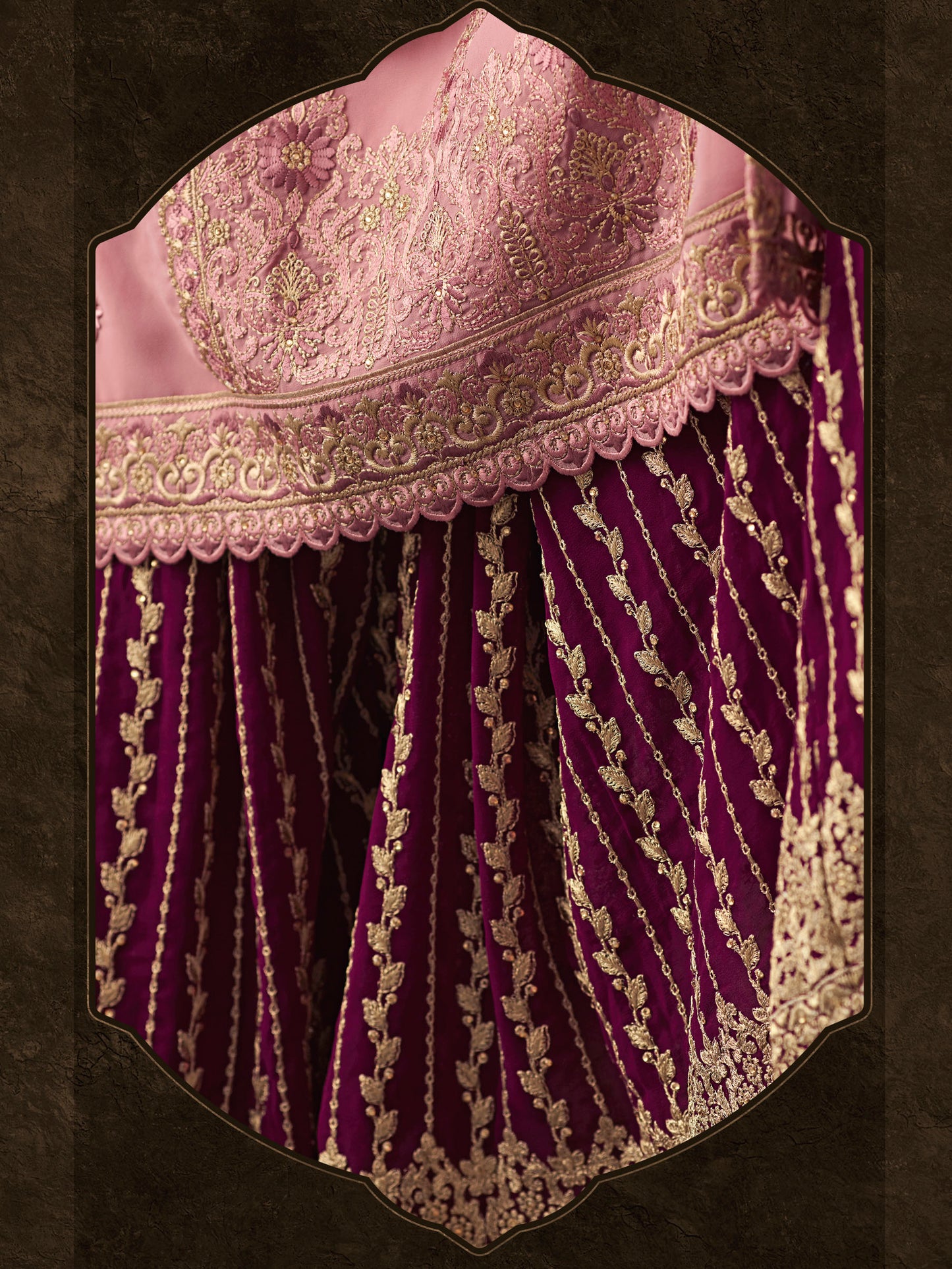 remium Pink Embroidered Sharara Suit Set | Luxury Party Wear by Kavlee