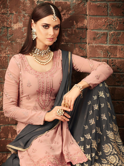 Premium Embroidered Sharara Suit Set | Luxury Party Wear by Kavlee