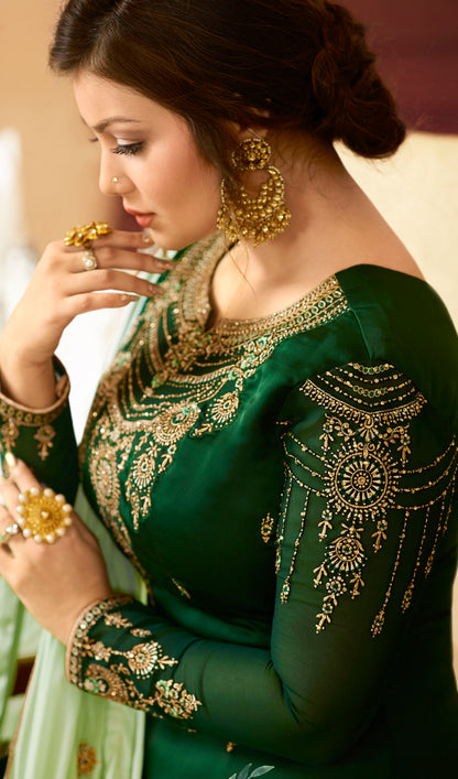 Exquisite Wine Heavy Embroidered Peplum Sharara Suit | Premium Wedding Wear | Kavlee