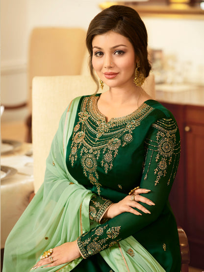 Exquisite Wine Heavy Embroidered Peplum Sharara Suit | Premium Wedding Wear | Kavlee