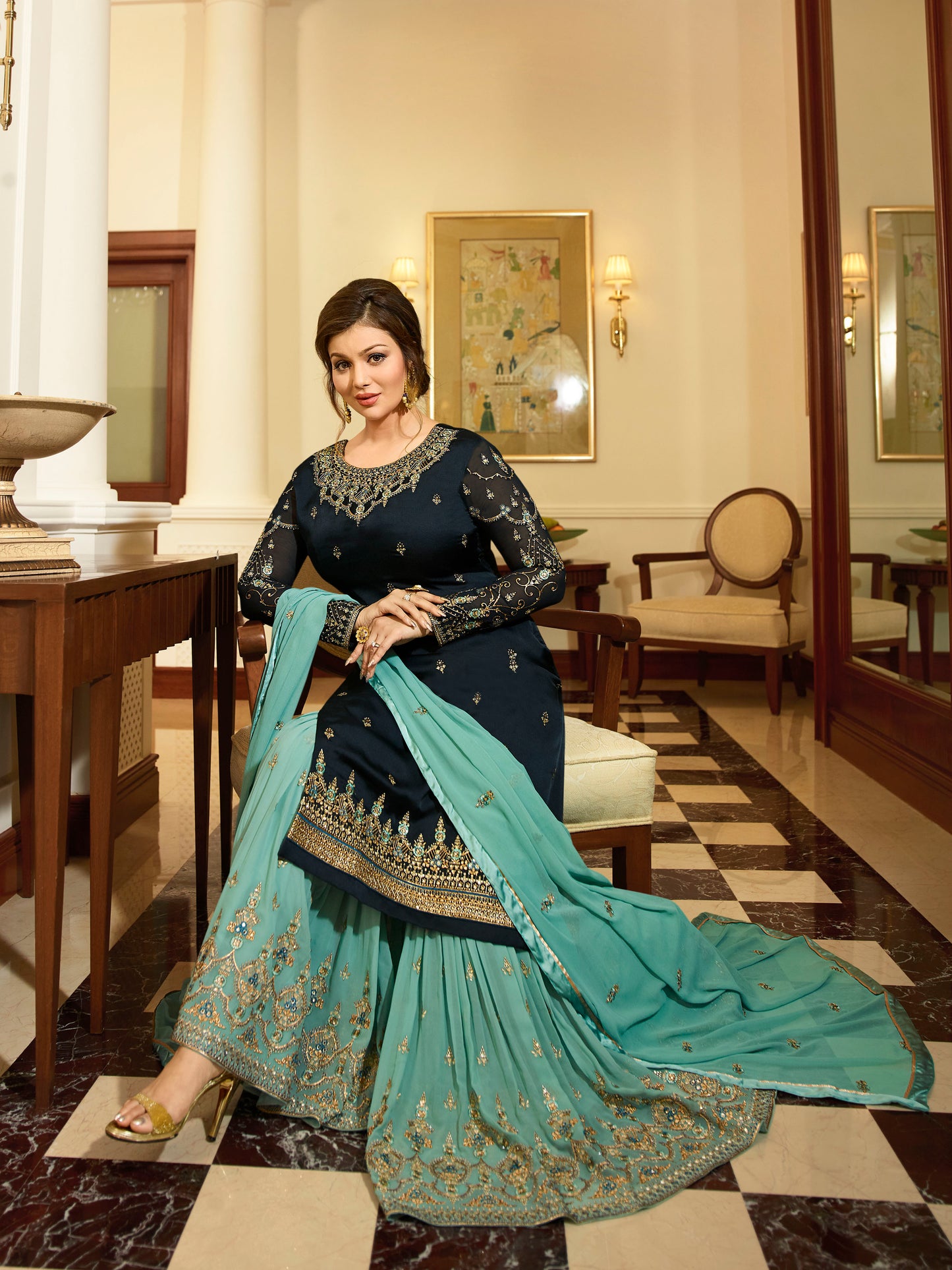 Exquisite Emerald Green Heavy Embroidered Anarkali Suit | Premium Wedding Wear | Kavlee