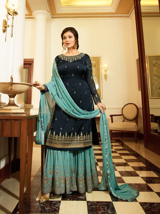 Exquisite Emerald Green Heavy Embroidered Anarkali Suit | Premium Wedding Wear | Kavlee