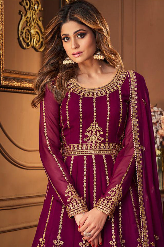 Beautiful Yellow Georgette Sharara Suit with Heavy Embroidery