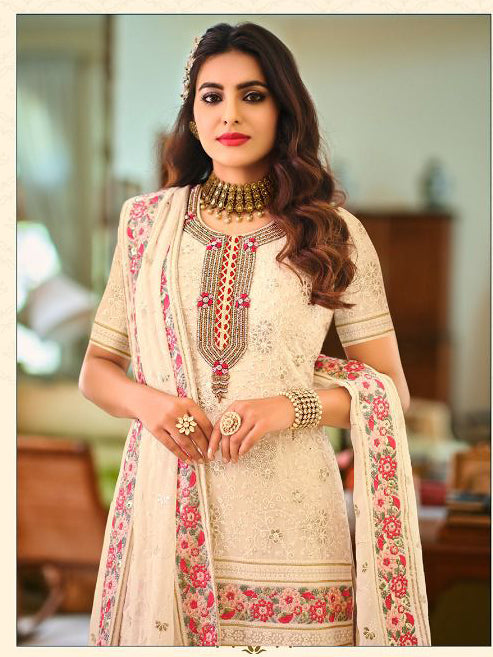 Exquisite Mustard Yellow Heavy Embroidered Peplum Sharara Suit | Luxury Festive Wear | Kavlee