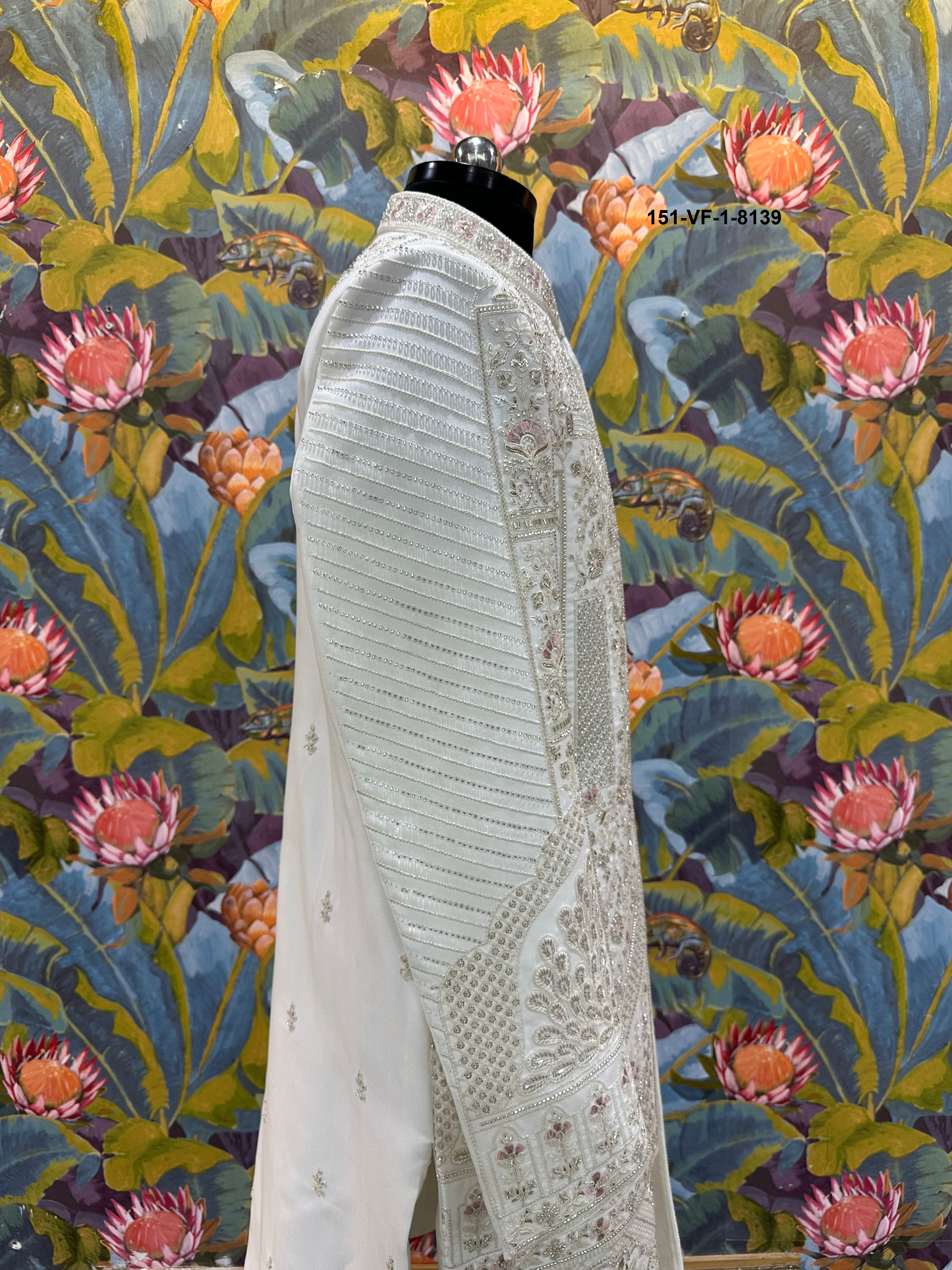 Premium Cream Royal Sherwani with Kamar Belt & Dupatta | Devine Touch | Free Pants | Kavlee
