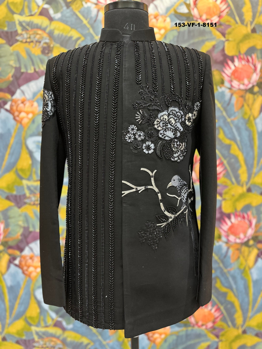 Premium Black Asymmetrical Embroidered Suit | TR Lachka | Free Pants | Kavlee