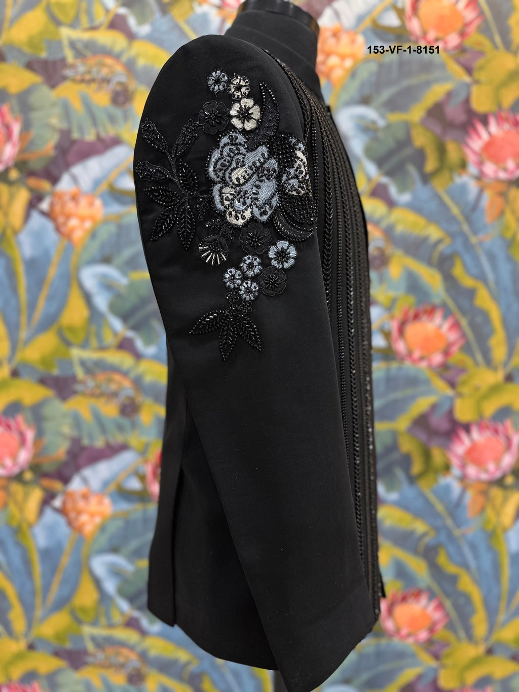 Premium Black Asymmetrical Embroidered Suit | TR Lachka | Free Pants | Kavlee