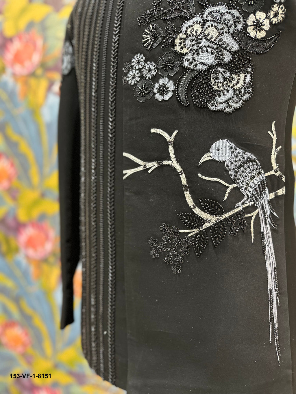 Premium Black Asymmetrical Embroidered Suit | TR Lachka | Free Pants | Kavlee