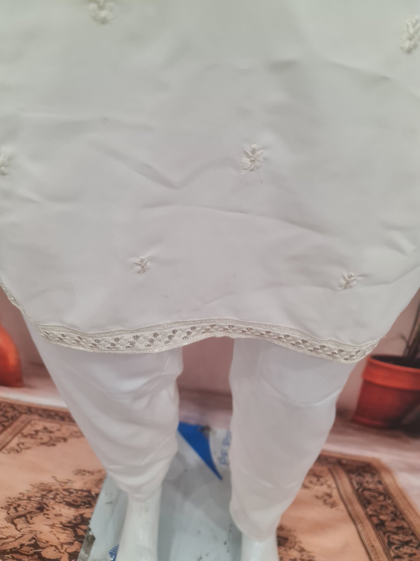 Premium Pristine White Men's Kurta with Fine Embroidery | Kavlee Tradition Wear