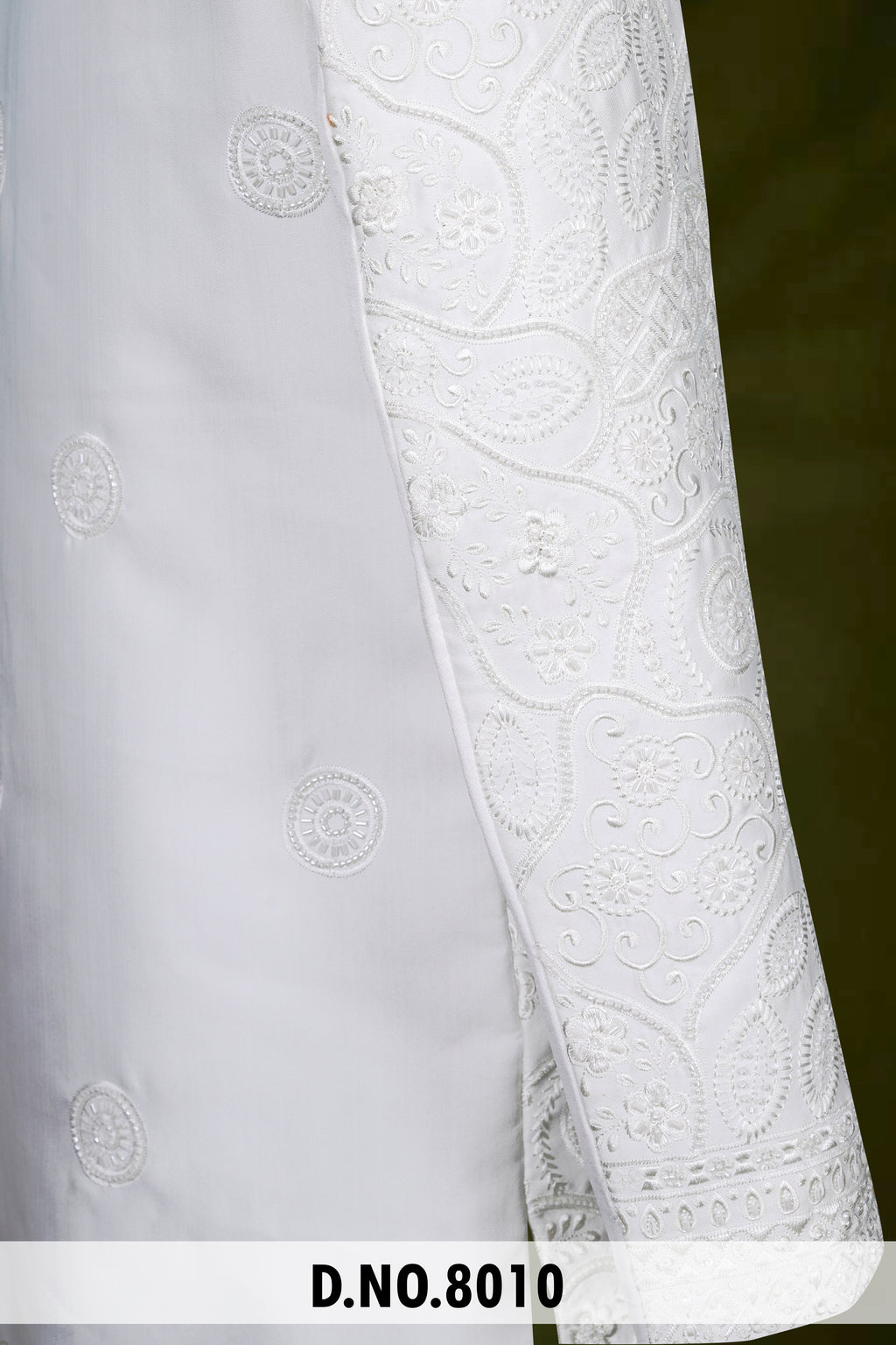 Men Cream Devine Touch Indo Sherwani – Unstitched Premium Wear