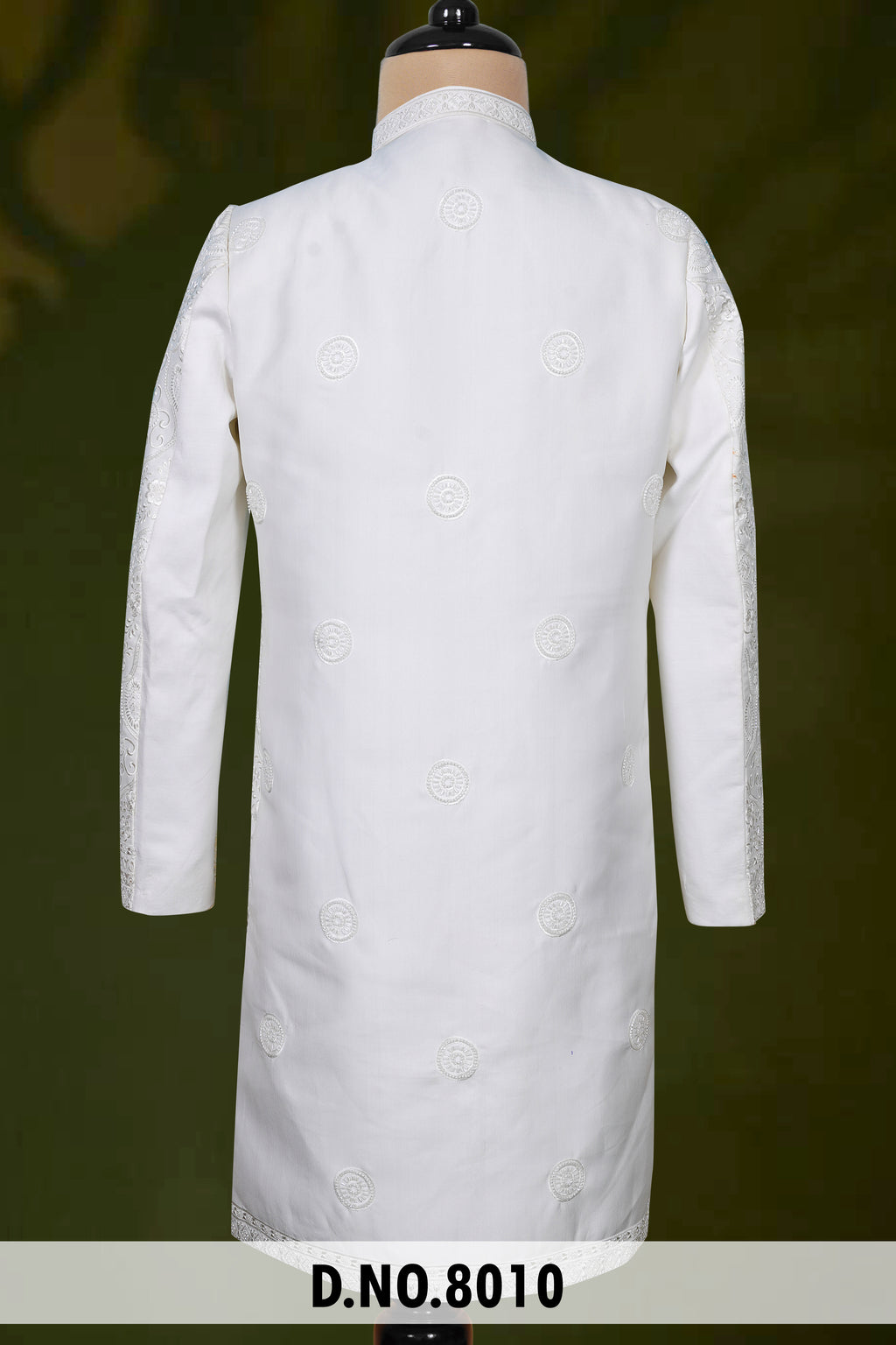 Men Cream Devine Touch Indo Sherwani – Unstitched Premium Wear