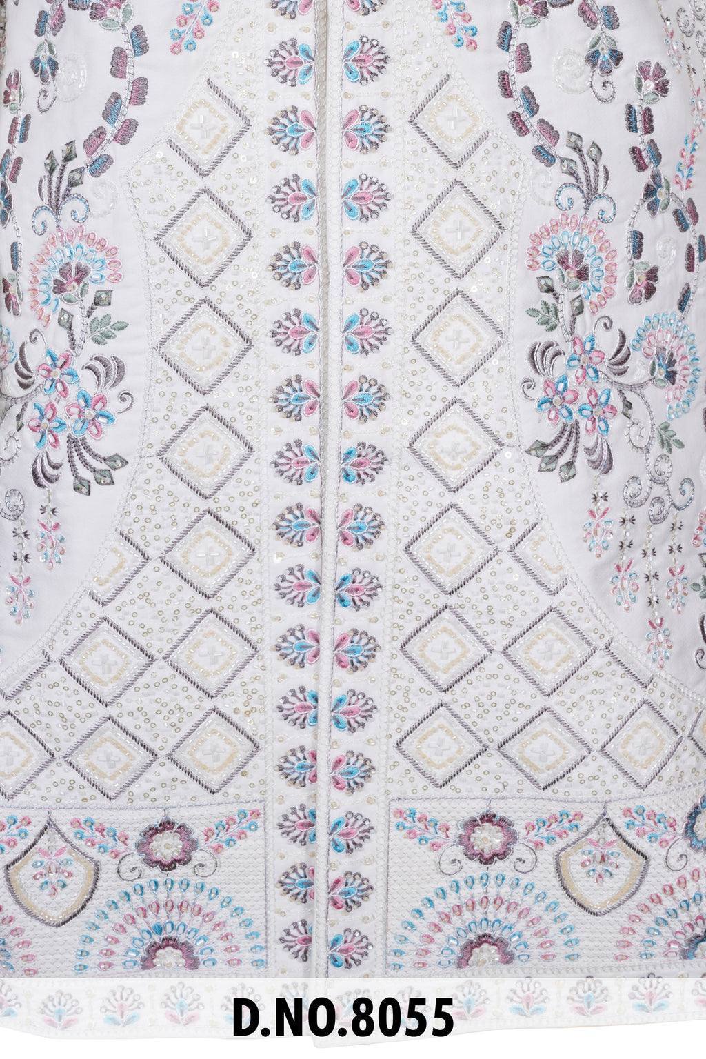 Men Cream Devine Touch Indo Sherwani with Pant – Unstitched Premium Wear