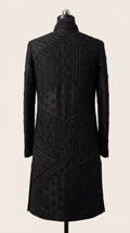 Men Black TR Lachko Indo Sherwani with Pant – Unstitched Wedding Wear