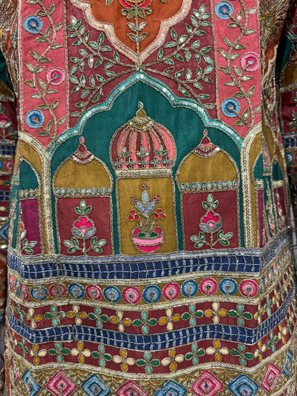Royal Maroon Heritage Arch Men's Kurta