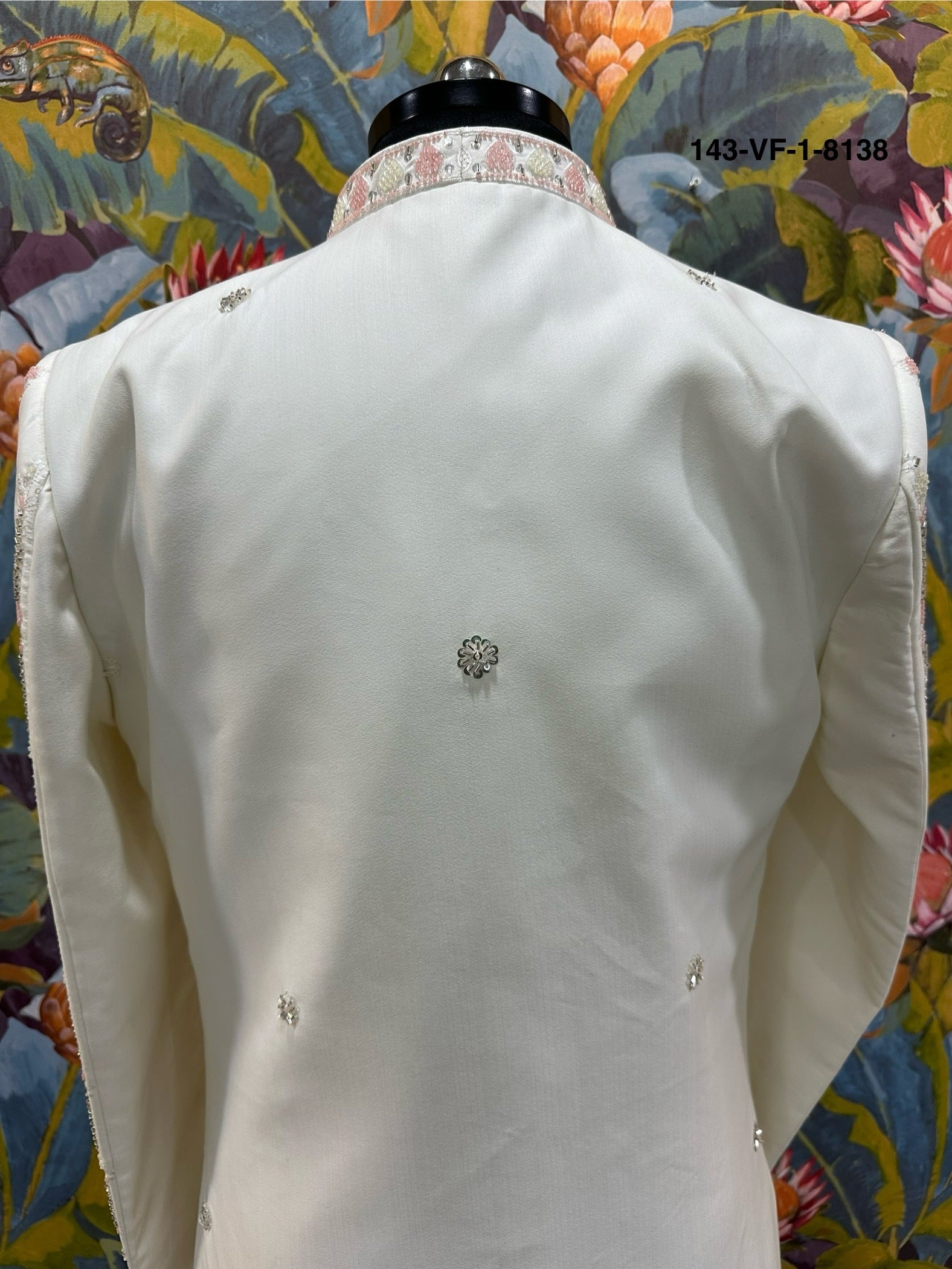 Premium Cream Pearl & Sequin Embroidered Suit | Devine Touch | Free Pants | Kavlee