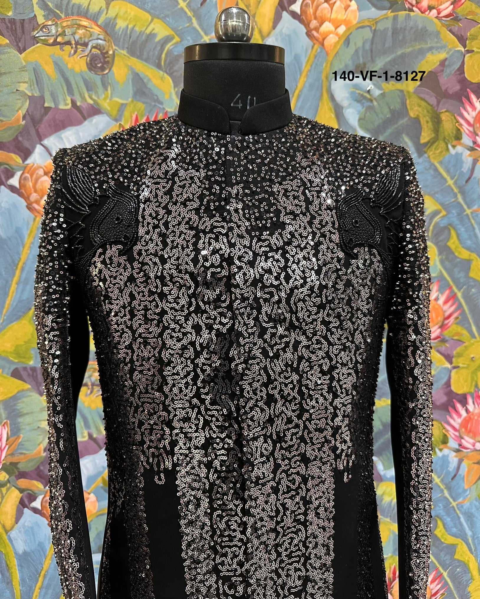 Premium Black Sequin Party Suit | TR Lachka Fabric | Free Pants | Kavlee