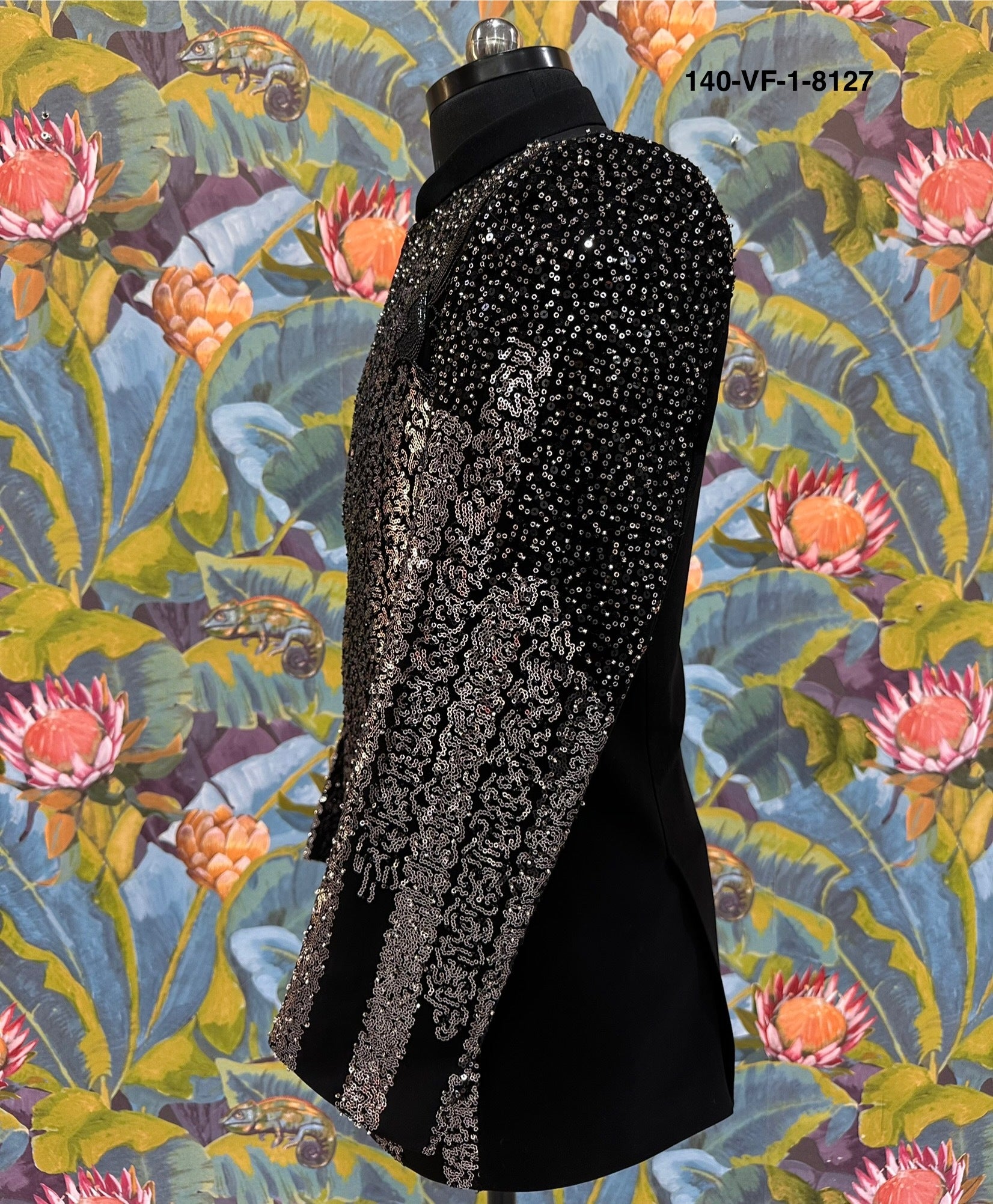 Premium Black Sequin Party Suit | TR Lachka Fabric | Free Pants | Kavlee