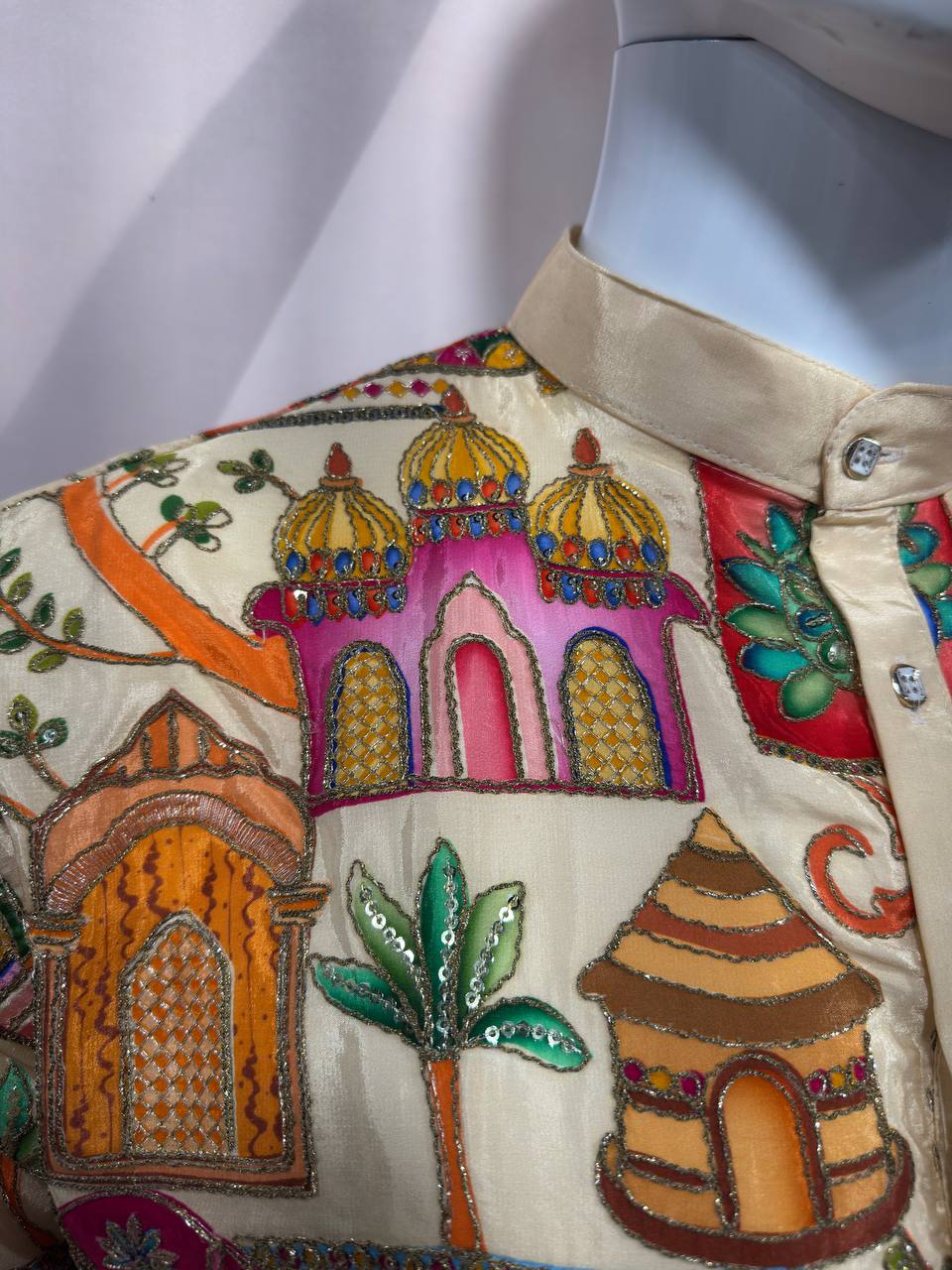 Premium Heritage Position Print Kurta for Men | Embroidered Festive Wear
